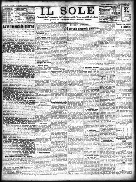 Il sole : giornale commerciale, agricolo, industriale... : organo ufficiale della Camera di commercio e industria di Milano ...