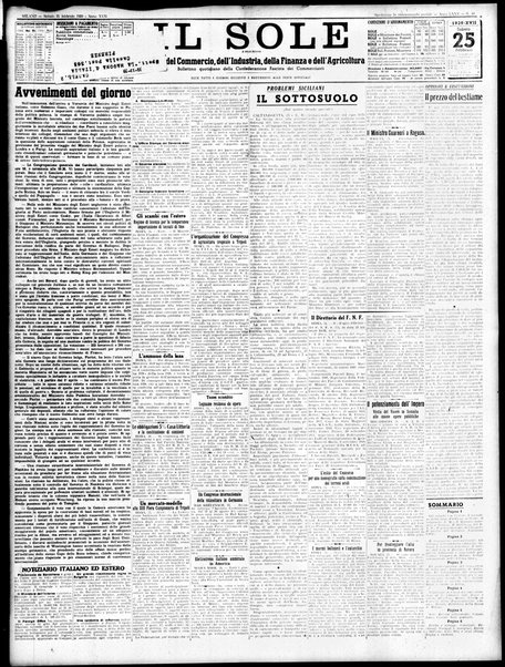 Il sole : giornale commerciale, agricolo, industriale... : organo ufficiale della Camera di commercio e industria di Milano ...