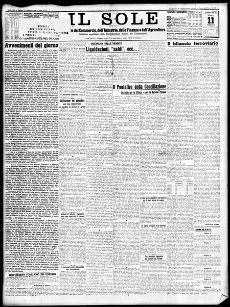 Il sole : giornale commerciale, agricolo, industriale... : organo ufficiale della Camera di commercio e industria di Milano ...