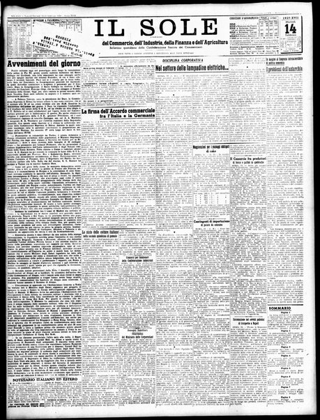 Il sole : giornale commerciale, agricolo, industriale... : organo ufficiale della Camera di commercio e industria di Milano ...