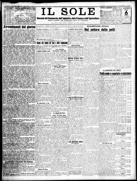 Il sole : giornale commerciale, agricolo, industriale... : organo ufficiale della Camera di commercio e industria di Milano ...