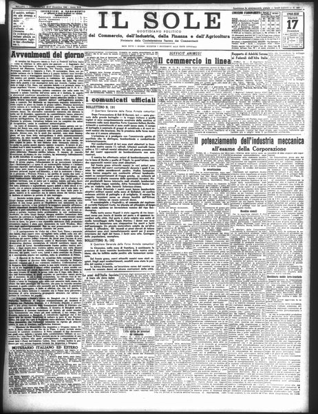 Il sole : giornale commerciale, agricolo, industriale... : organo ufficiale della Camera di commercio e industria di Milano ...