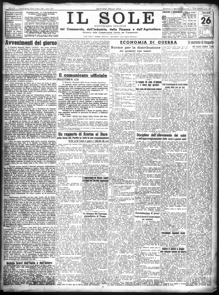 Il sole : giornale commerciale, agricolo, industriale... : organo ufficiale della Camera di commercio e industria di Milano ...