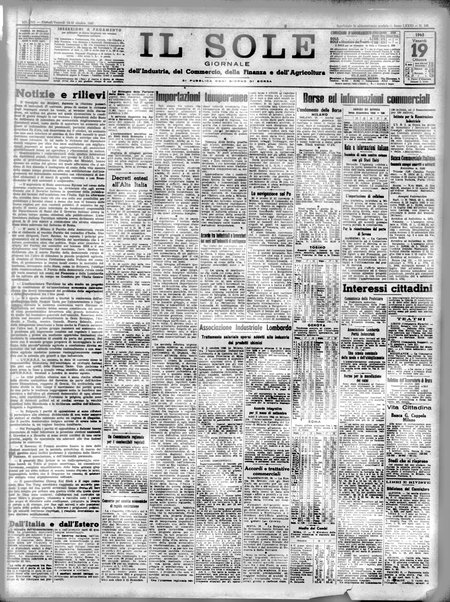 Il sole : giornale commerciale, agricolo, industriale... : organo ufficiale della Camera di commercio e industria di Milano ...