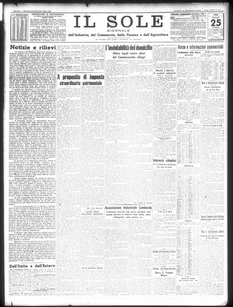 Il sole : giornale commerciale, agricolo, industriale... : organo ufficiale della Camera di commercio e industria di Milano ...