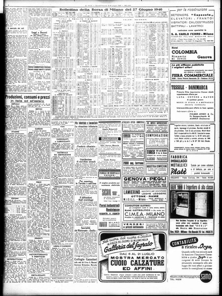 Il sole : giornale commerciale, agricolo, industriale... : organo ufficiale della Camera di commercio e industria di Milano ...