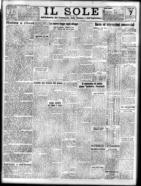 Il sole : giornale commerciale, agricolo, industriale... : organo ufficiale della Camera di commercio e industria di Milano ...