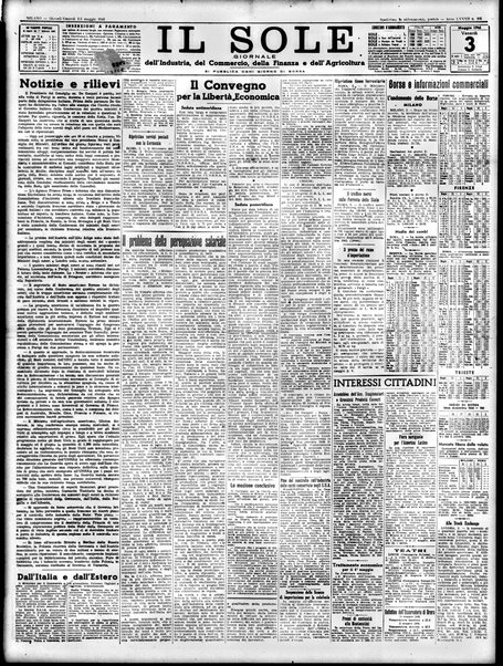 Il sole : giornale commerciale, agricolo, industriale... : organo ufficiale della Camera di commercio e industria di Milano ...