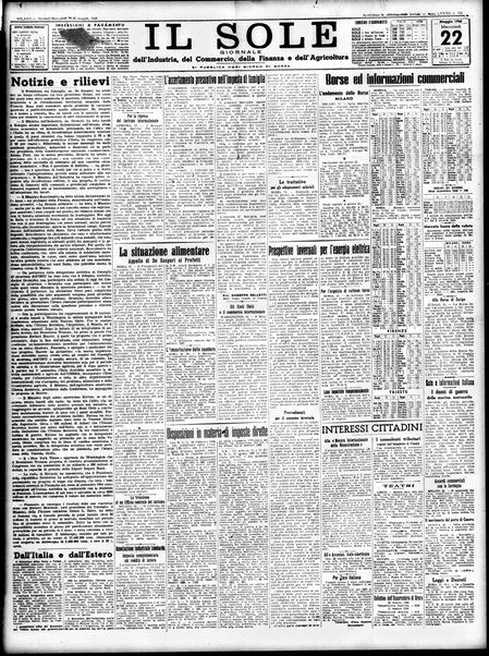 Il sole : giornale commerciale, agricolo, industriale... : organo ufficiale della Camera di commercio e industria di Milano ...