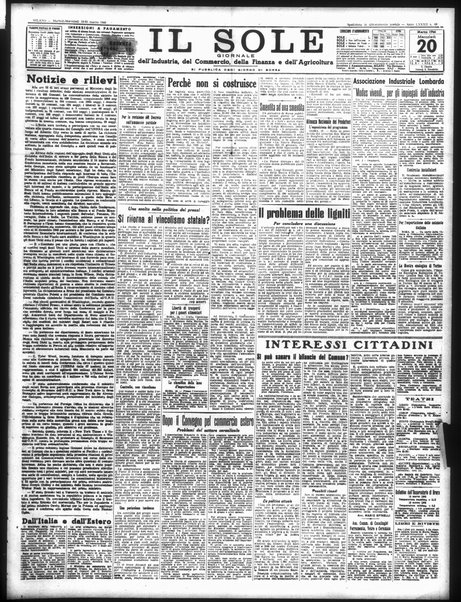 Il sole : giornale commerciale, agricolo, industriale... : organo ufficiale della Camera di commercio e industria di Milano ...