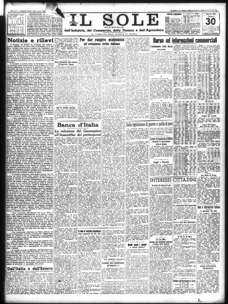 Il sole : giornale commerciale, agricolo, industriale... : organo ufficiale della Camera di commercio e industria di Milano ...