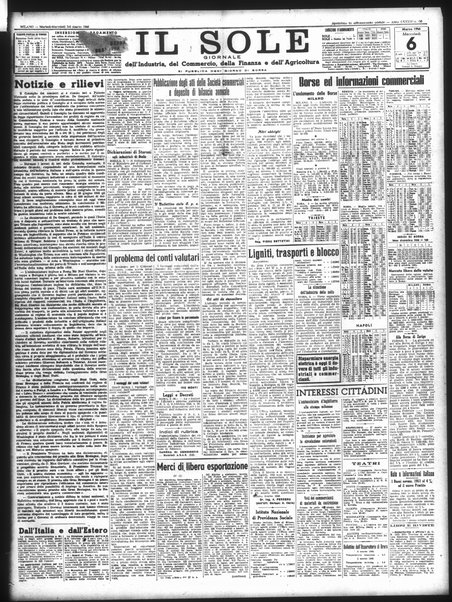Il sole : giornale commerciale, agricolo, industriale... : organo ufficiale della Camera di commercio e industria di Milano ...