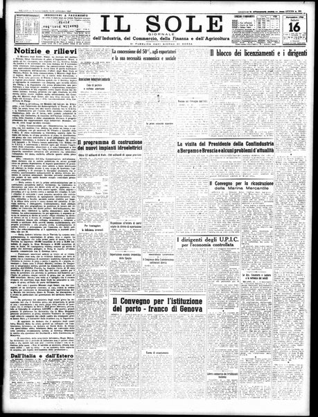 Il sole : giornale commerciale, agricolo, industriale... : organo ufficiale della Camera di commercio e industria di Milano ...