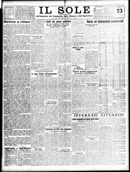 Il sole : giornale commerciale, agricolo, industriale... : organo ufficiale della Camera di commercio e industria di Milano ...