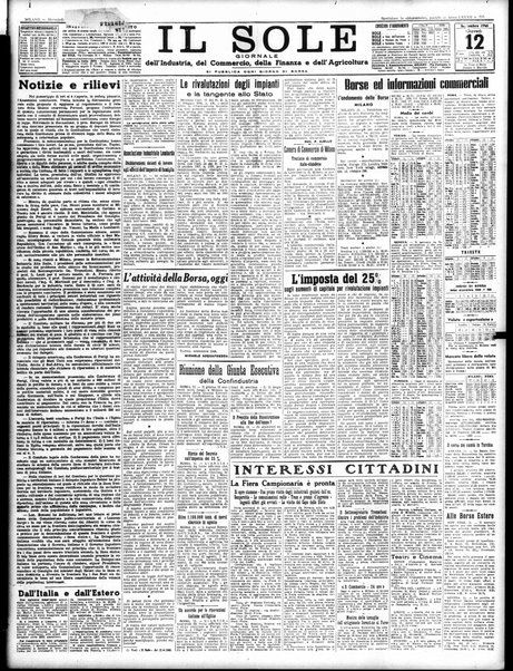 Il sole : giornale commerciale, agricolo, industriale... : organo ufficiale della Camera di commercio e industria di Milano ...