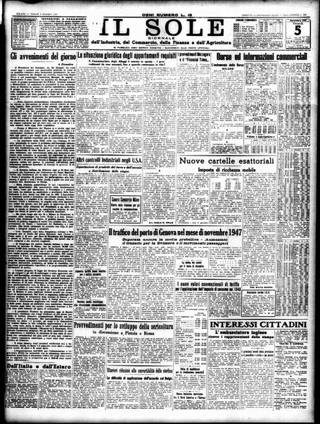 Il sole : giornale commerciale, agricolo, industriale... : organo ufficiale della Camera di commercio e industria di Milano ...
