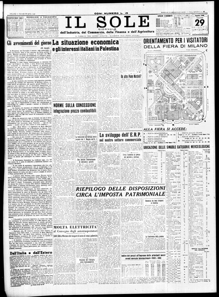 Il sole : giornale commerciale, agricolo, industriale... : organo ufficiale della Camera di commercio e industria di Milano ...