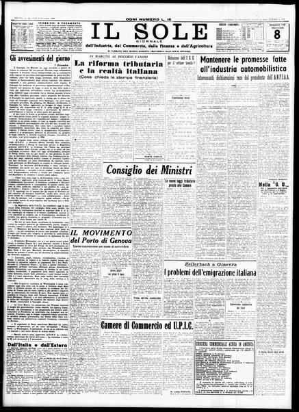 Il sole : giornale commerciale, agricolo, industriale... : organo ufficiale della Camera di commercio e industria di Milano ...