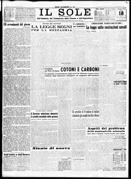 Il sole : giornale commerciale, agricolo, industriale... : organo ufficiale della Camera di commercio e industria di Milano ...