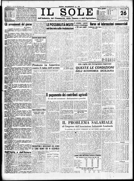 Il sole : giornale commerciale, agricolo, industriale... : organo ufficiale della Camera di commercio e industria di Milano ...