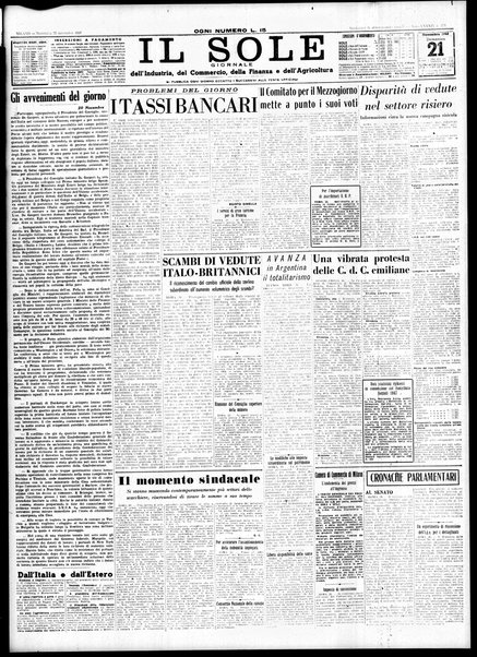 Il sole : giornale commerciale, agricolo, industriale... : organo ufficiale della Camera di commercio e industria di Milano ...