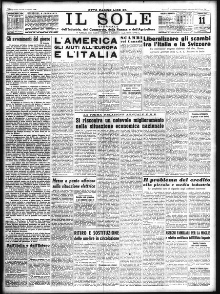 Il sole : giornale commerciale, agricolo, industriale... : organo ufficiale della Camera di commercio e industria di Milano ...