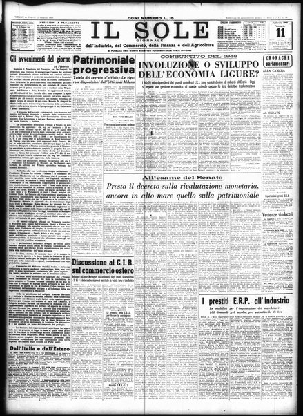 Il sole : giornale commerciale, agricolo, industriale... : organo ufficiale della Camera di commercio e industria di Milano ...