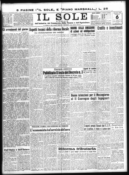 Il sole : giornale commerciale, agricolo, industriale... : organo ufficiale della Camera di commercio e industria di Milano ...