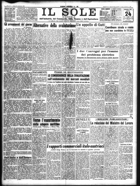 Il sole : giornale commerciale, agricolo, industriale... : organo ufficiale della Camera di commercio e industria di Milano ...