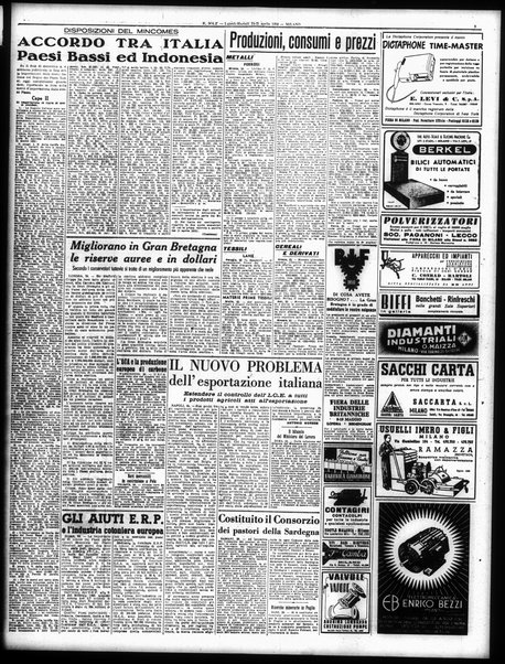 Il sole : giornale commerciale, agricolo, industriale... : organo ufficiale della Camera di commercio e industria di Milano ...