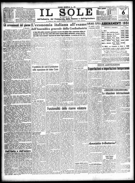 Il sole : giornale commerciale, agricolo, industriale... : organo ufficiale della Camera di commercio e industria di Milano ...