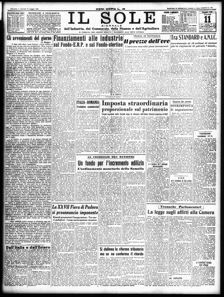 Il sole : giornale commerciale, agricolo, industriale... : organo ufficiale della Camera di commercio e industria di Milano ...