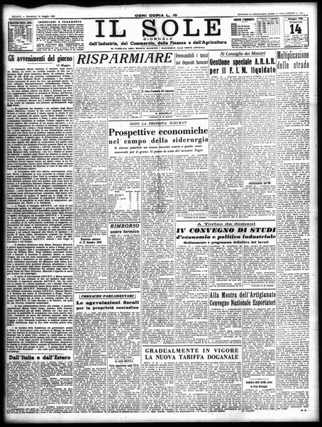 Il sole : giornale commerciale, agricolo, industriale... : organo ufficiale della Camera di commercio e industria di Milano ...