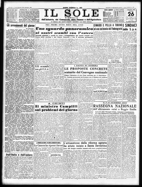 Il sole : giornale commerciale, agricolo, industriale... : organo ufficiale della Camera di commercio e industria di Milano ...