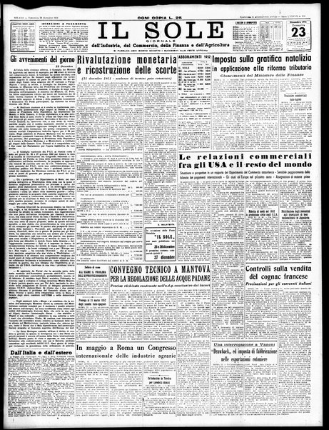 Il sole : giornale commerciale, agricolo, industriale... : organo ufficiale della Camera di commercio e industria di Milano ...