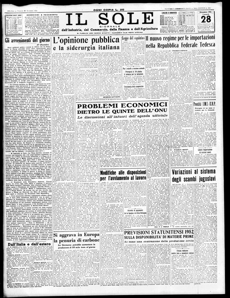 Il sole : giornale commerciale, agricolo, industriale... : organo ufficiale della Camera di commercio e industria di Milano ...