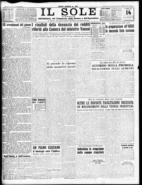 Il sole : giornale commerciale, agricolo, industriale... : organo ufficiale della Camera di commercio e industria di Milano ...