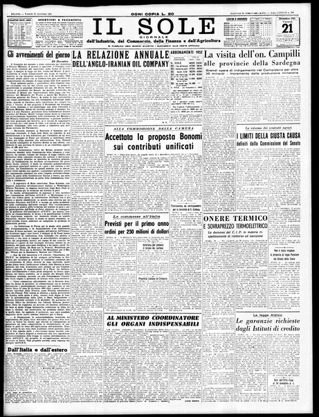 Il sole : giornale commerciale, agricolo, industriale... : organo ufficiale della Camera di commercio e industria di Milano ...