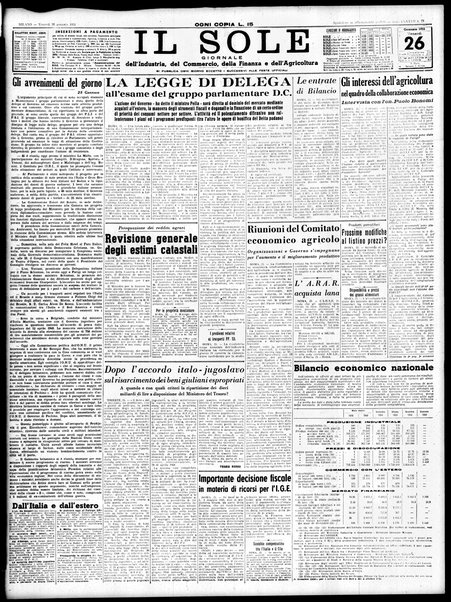 Il sole : giornale commerciale, agricolo, industriale... : organo ufficiale della Camera di commercio e industria di Milano ...