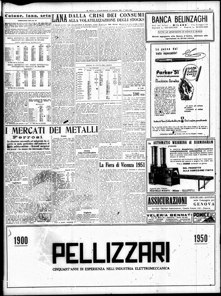 Il sole : giornale commerciale, agricolo, industriale... : organo ufficiale della Camera di commercio e industria di Milano ...