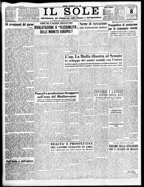 Il sole : giornale commerciale, agricolo, industriale... : organo ufficiale della Camera di commercio e industria di Milano ...