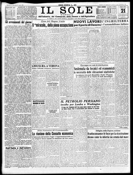 Il sole : giornale commerciale, agricolo, industriale... : organo ufficiale della Camera di commercio e industria di Milano ...