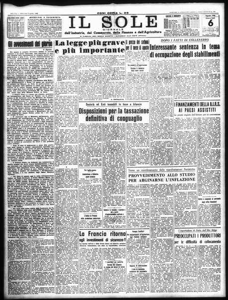 Il sole : giornale commerciale, agricolo, industriale... : organo ufficiale della Camera di commercio e industria di Milano ...