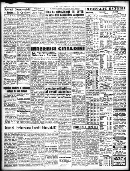 Il sole : giornale commerciale, agricolo, industriale... : organo ufficiale della Camera di commercio e industria di Milano ...