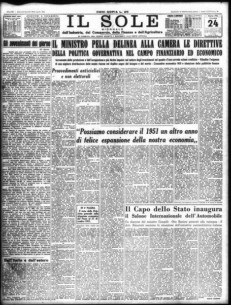 Il sole : giornale commerciale, agricolo, industriale... : organo ufficiale della Camera di commercio e industria di Milano ...