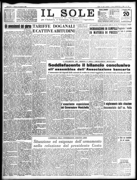 Il sole : giornale commerciale, agricolo, industriale... : organo ufficiale della Camera di commercio e industria di Milano ...