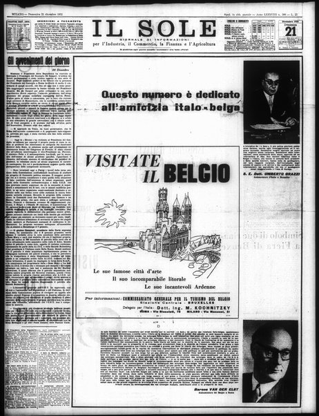 Il sole : giornale commerciale, agricolo, industriale... : organo ufficiale della Camera di commercio e industria di Milano ...