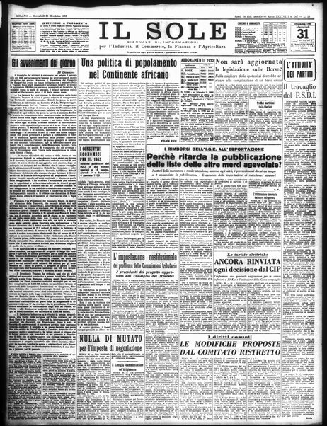 Il sole : giornale commerciale, agricolo, industriale... : organo ufficiale della Camera di commercio e industria di Milano ...