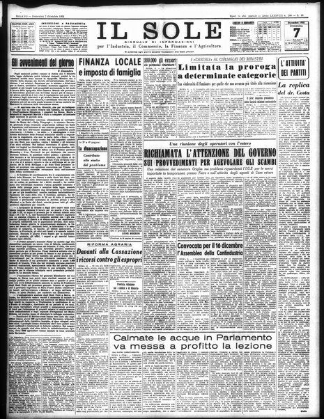 Il sole : giornale commerciale, agricolo, industriale... : organo ufficiale della Camera di commercio e industria di Milano ...