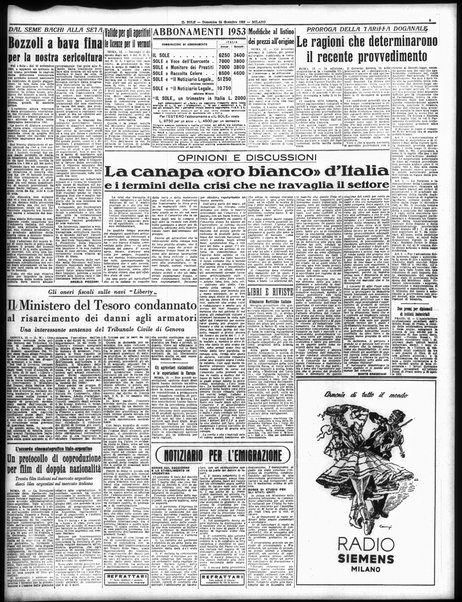 Il sole : giornale commerciale, agricolo, industriale... : organo ufficiale della Camera di commercio e industria di Milano ...